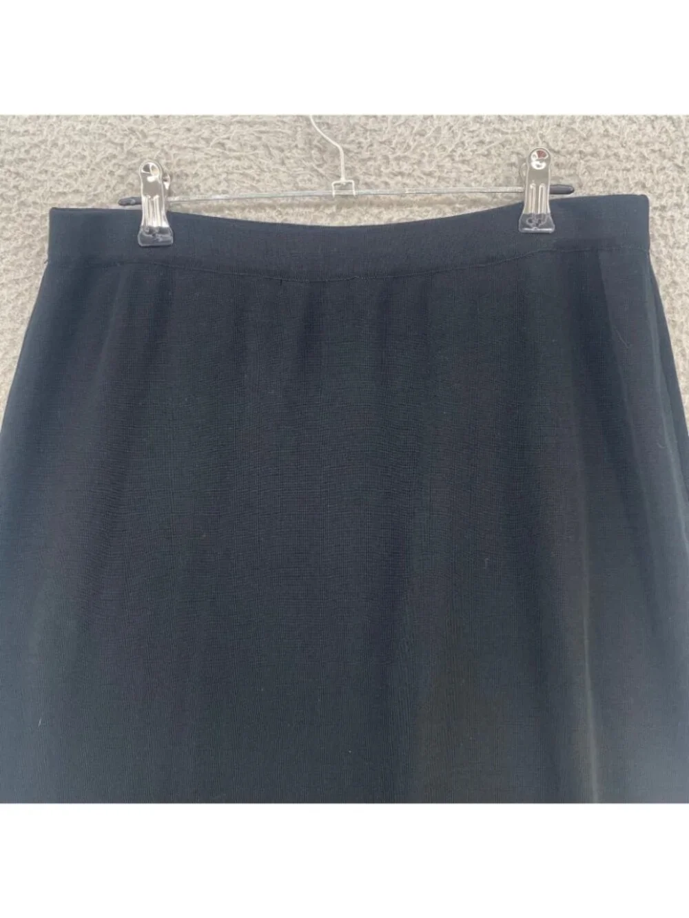 Ming Wang Skirt Womens Medium Petite Black Pull On Stretch Knee Length Straight